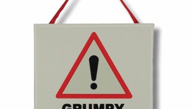 Warning Grumpy Git - Hanging Plaque