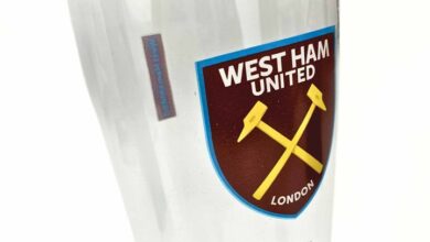 West Ham United FC Slim Pint Glass