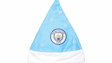 Manchester City FC Snowflake Santa Hat