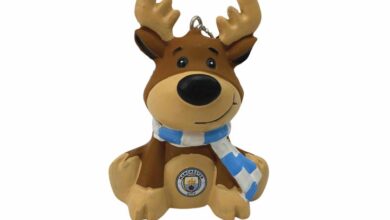 Manchester City FC Reindeer Ornament