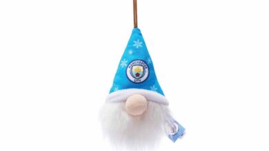Manchester City FC Snowflake Gonk Ornament