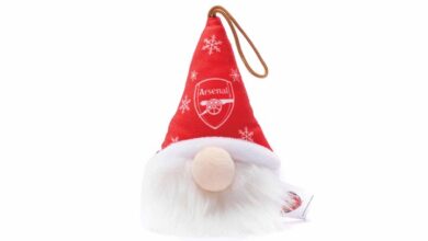 Arsenal FC Snowflake Gonk Ornament
