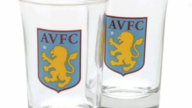Aston Villa FC 2 Pack of Shot Glasses