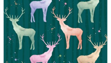 Reindeer Square Calendar Gift Wrap Envelope