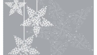 Grey Snowflakes Square Calendar Gift Wrap Envelope