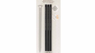 Erasable Set of 3 Black Pen Refills