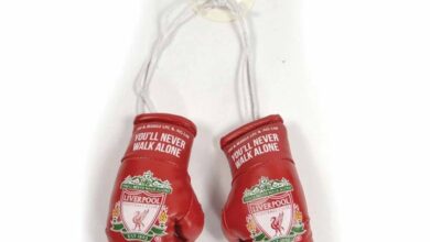 Liverpool FC You'll Never Walk Alone Car Hanging Boxing Gloves