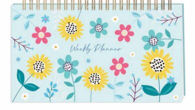 Contemporary Flowers Weekly Planner
