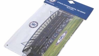 Chelsea FC 2 Pack Metal Stadium Sign