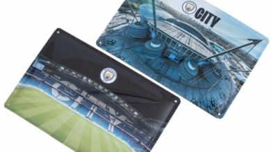 Manchester City FC 2 Pack Metal Stadium Sign