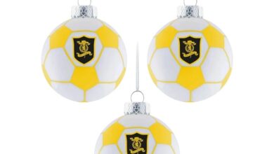 Livingston FC 3 Pack Football Ornament Set