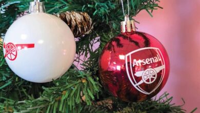Arsenal FC 3 Pack Metallic Crest Ornaments