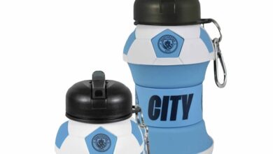 Manchester City FC Collapsible Football Water Bottle