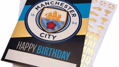 Manchester City FC Birthday Card with Sticker Sheet