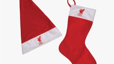 Liverpool FC Felt Santa Hat & Stocking Tree Ornament Set