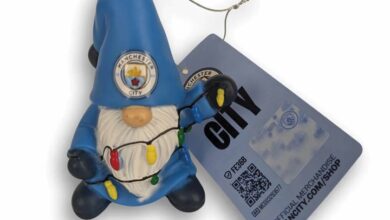 Manchester City FC Gonk Fairy Lights Ornament