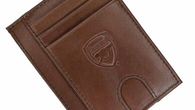 Arsenal FC Brown Leather Card Holder