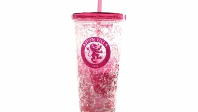 Aston Villa FC Freezer Cup with Straw