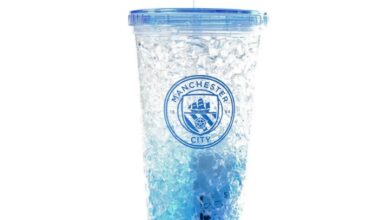 Manchester City FC Freezer Cup with Straw