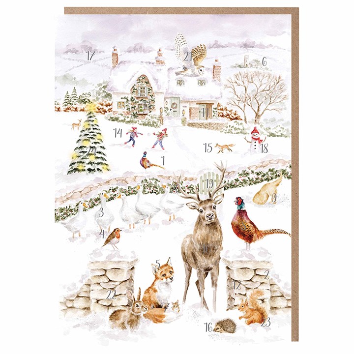 Wrendale Designs, Snow Place Like Home Traditional Advent Card