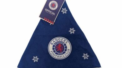 Rangers FC Snowflake Santa Hat