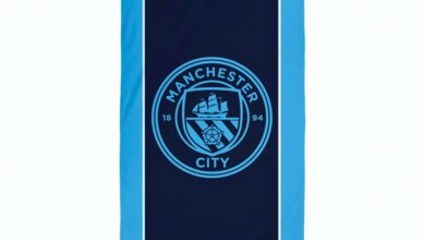 Manchester City FC Stripe Towel