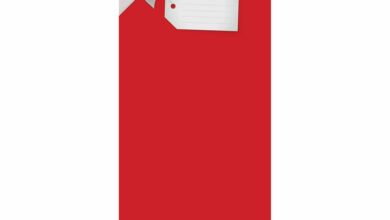 Red With Silver Bow Slim Calendar Gift Wrap Envelope