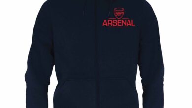 Arsenal FC Adult Navy Zip Hoodie Large