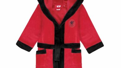 Liverpool FC Kids Red Hooded Dressing Gown 3 - 4 Years