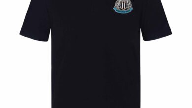 Newcastle United FC Adult Black Polo Shirt Medium