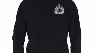 Newcastle United FC Adult Black Zip Hoodie L