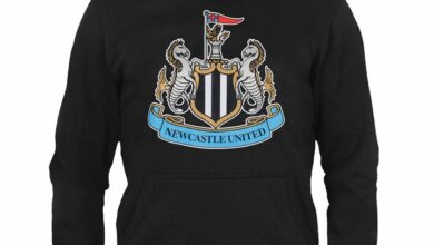 Newcastle United FC Kids Black Hoodie 6 - 7 Years