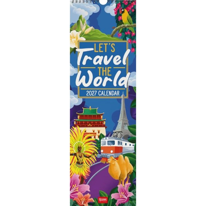 Let’s Travel The World Deluxe Slim Calendar 2027