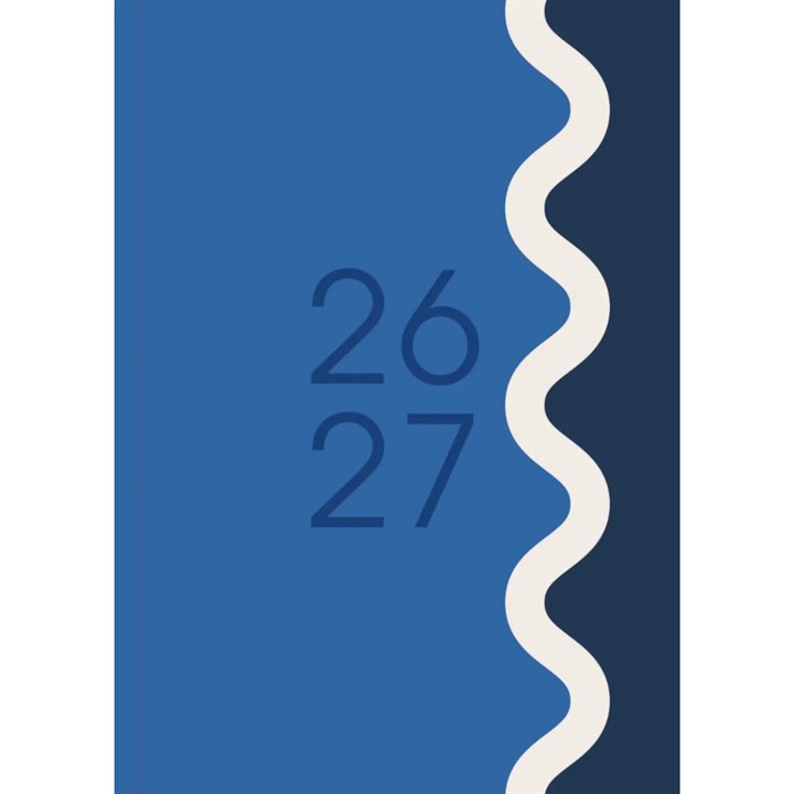 Blue Vibrant Academic Day To View A5 Diary 2026 – 2027