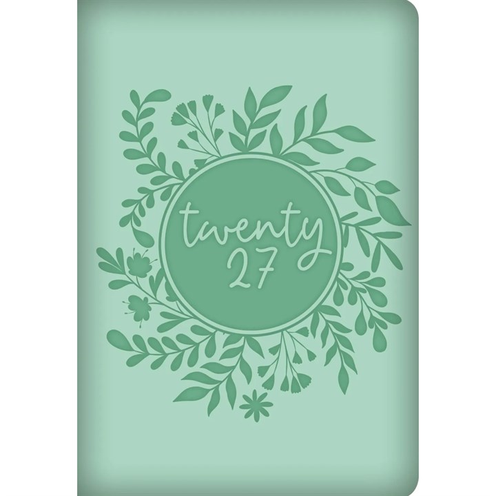 Green Embossed Pocket Diary 2027