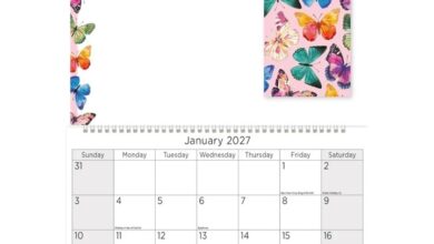 Butterflies Memo Calendar & Shopping Pad 2027