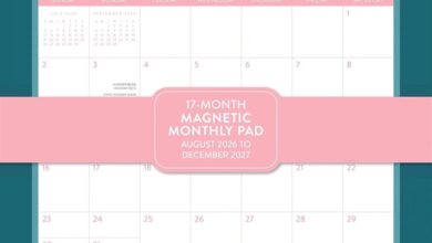 Cabana Stripes Magnetic Monthly Pad 2026 - 2027