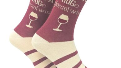 Huge Glass of Wine Socks - Size 4 - 8