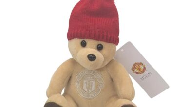 Manchester United FC Beanie Hat Bear