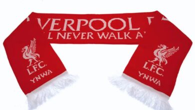 Liverpool FC Red & White You Never Walk Alone Scarf