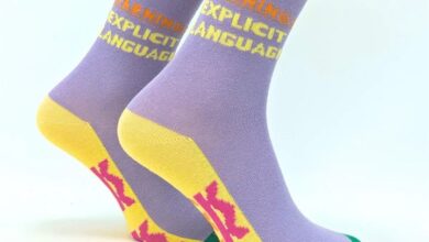 Warning Explicit Language Socks - Size 4 - 8