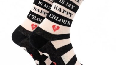 Black Is My Happy Colour Socks - Size 4 - 8