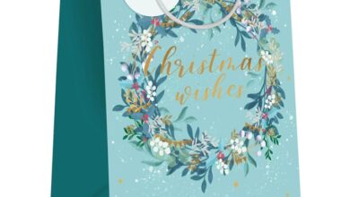Large Christmas Wreath Gift Bag