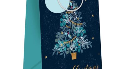Medium Christmas Winter Tree Gift Bag