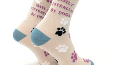 Easily Distracted By Dogs Socks - Size 4 - 8