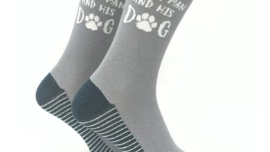 Just A Man and His Dog Socks - Size 7 - 11