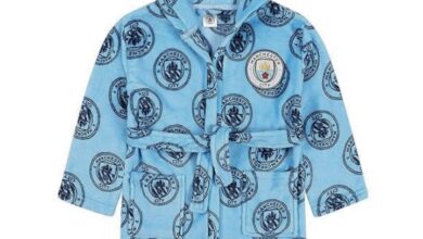 Manchester City FC Kids Hooded Robe 13 - 14 Years