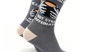 Dead Inside But Still Caffeinated Socks - Size 4 - 8