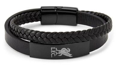 Liverpool FC Engraved Leather Bracelet with Gift Box