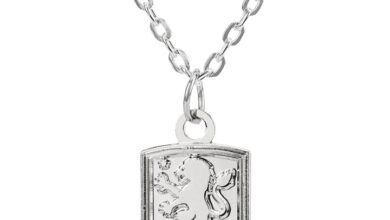 Aston Villa FC Silver Plated Pendant in Gift Box